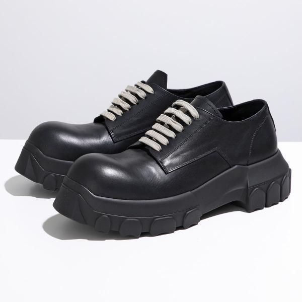 春新作の Rick Owens レザーシューズ LACEUP BOZO TRACTOR RU01E5884 LGE 靴
