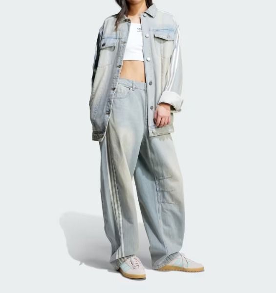 【アディダス】★Adidas Banana Fitted Washed Denim Pants★ ADIDAS【送料込】Banana Fitted Washed Denim Pants (adidas