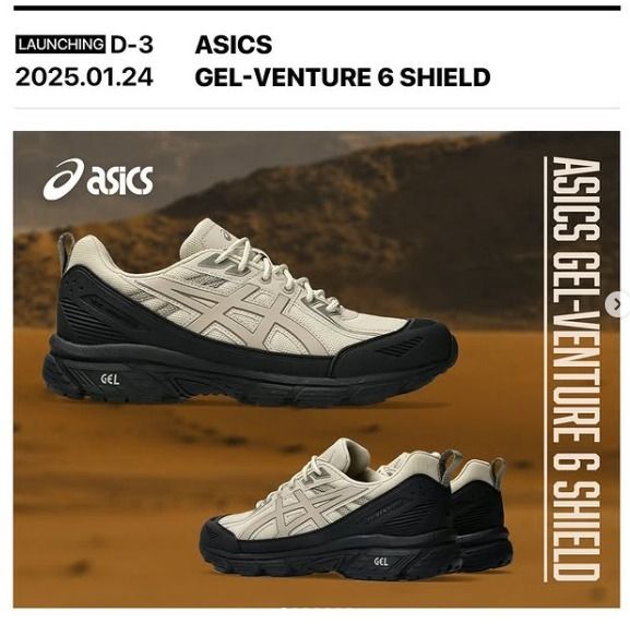 ☆アシックス☆Gel-Venture 6 Shield☆Black Feather Grey