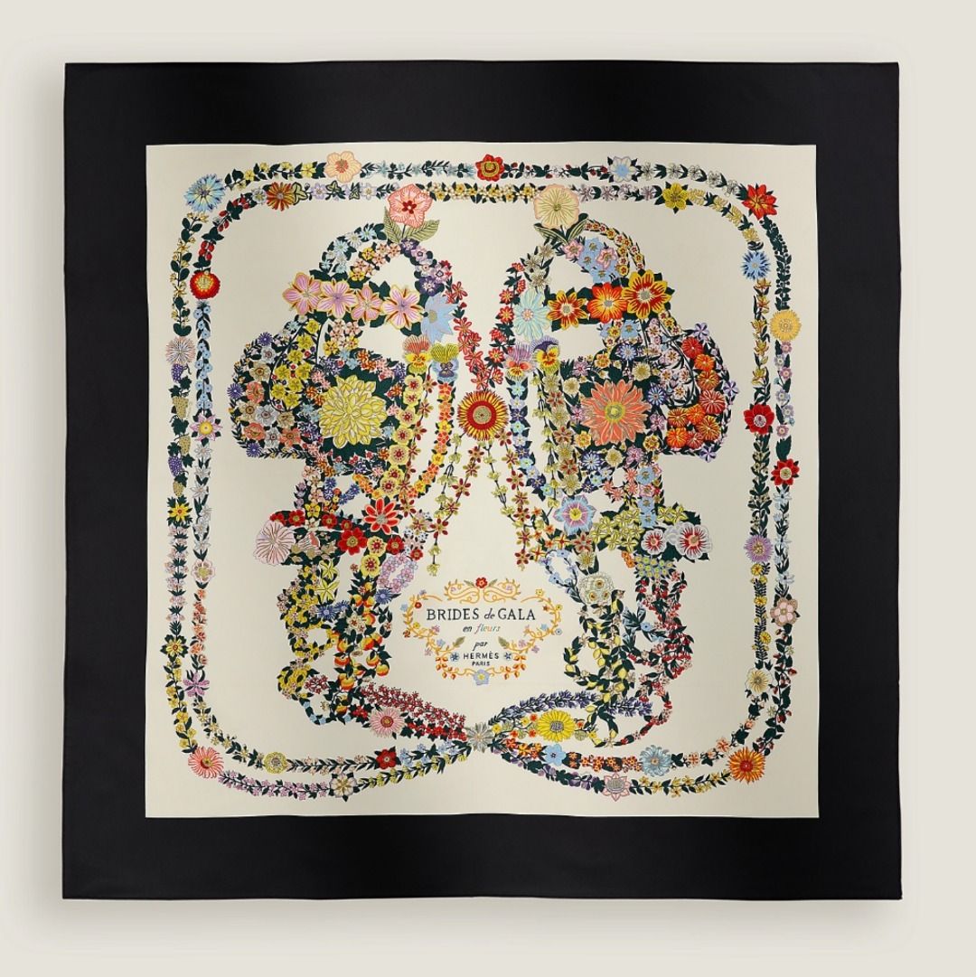Hermes Brides De Gala Mini Silk Scarf 8