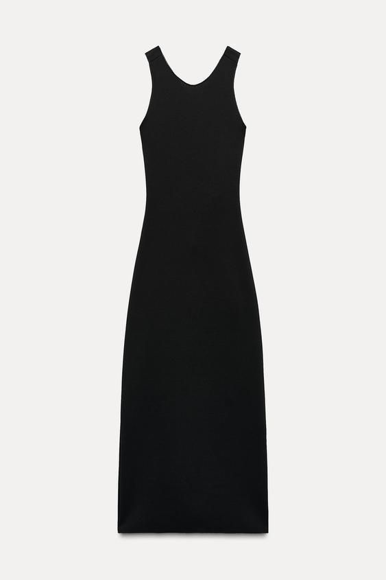 ZARA - ZARA未使用L ストレッチコンタリングロング丈ワンピース