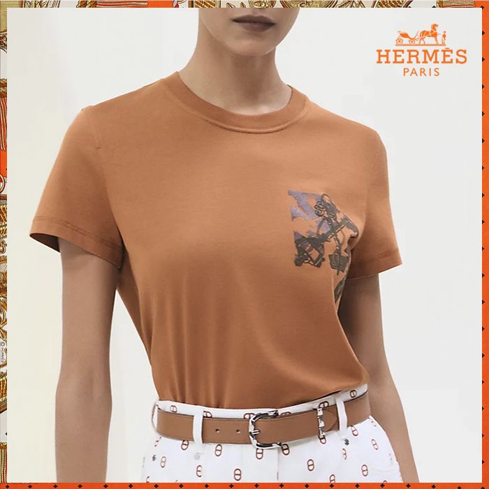 HERMES（エルメス）Tシャツ・カットソー 白 サイズ:34(XXS位
