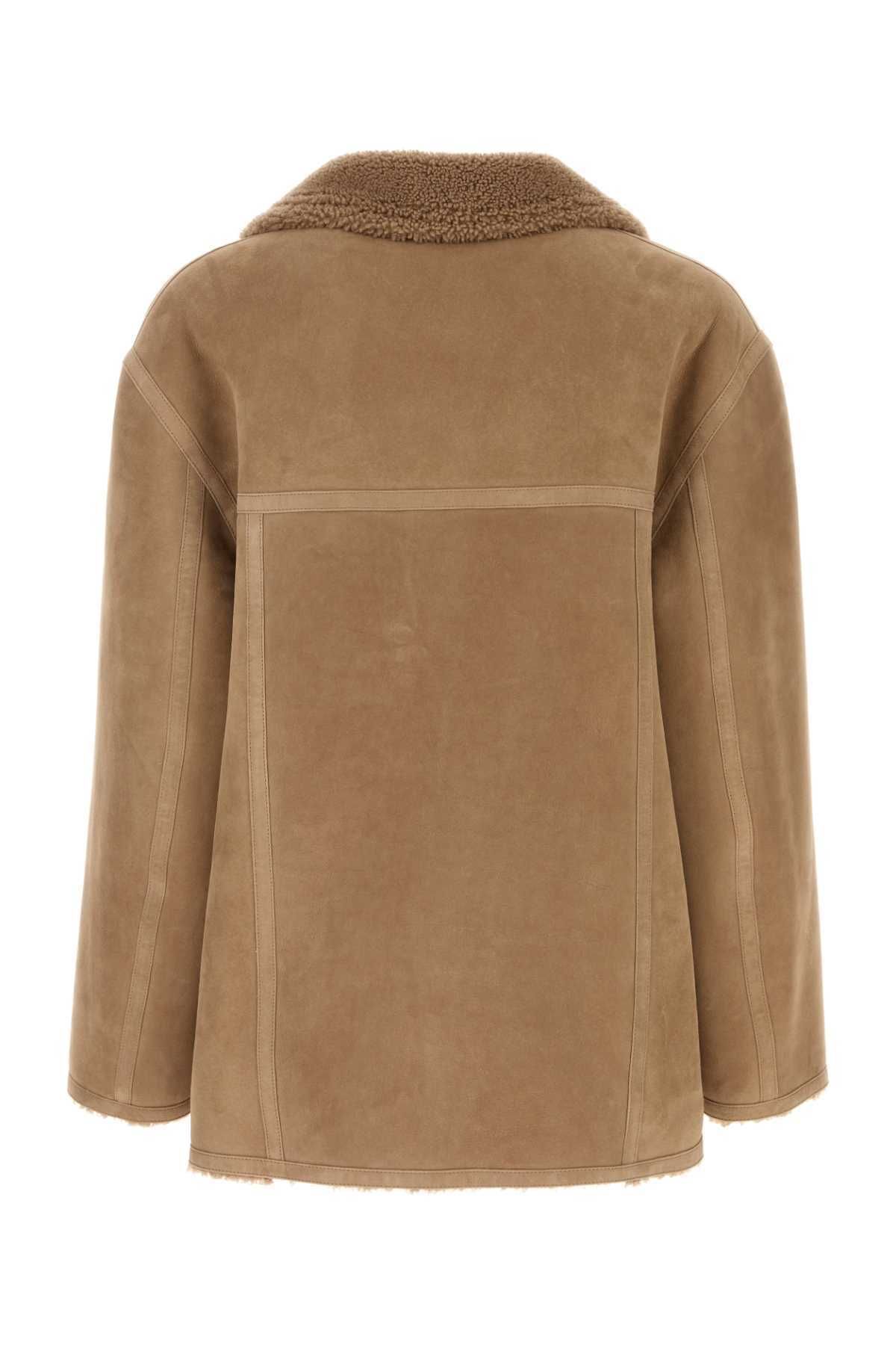 Fendi Camel Shearling Jacket (FENDI/レザージャケット