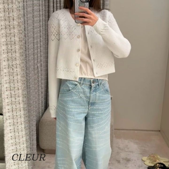 使いやすい☆】CHANEL カーディガン 25P 白 シンプル (CHANEL