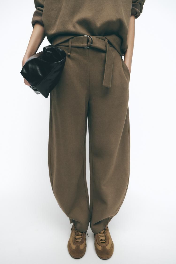 【ZARA】ソフトバルーンベルトパンツ 4174/167/707 ZARA】ソフトバルーンベルトパンツ 4174/167/707 (ZARA/パンツ