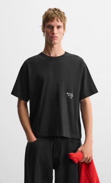 正規代理店 スペイン発送 ZARA 限定版ノートプリントTシャツ 新作カジュアル トップス