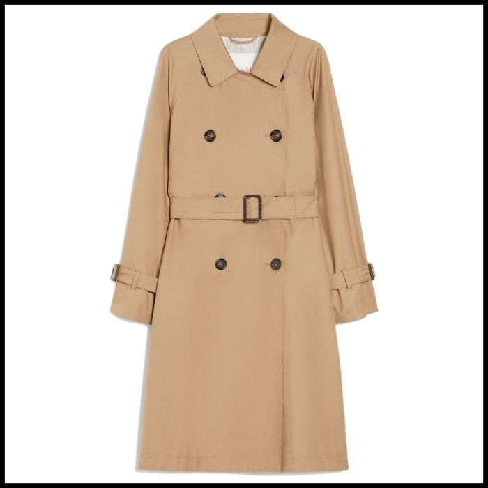 【関税込み】Max Mara グリーン Corfu トレンチコート トレンチ L・44・46 女性 | Max Mara