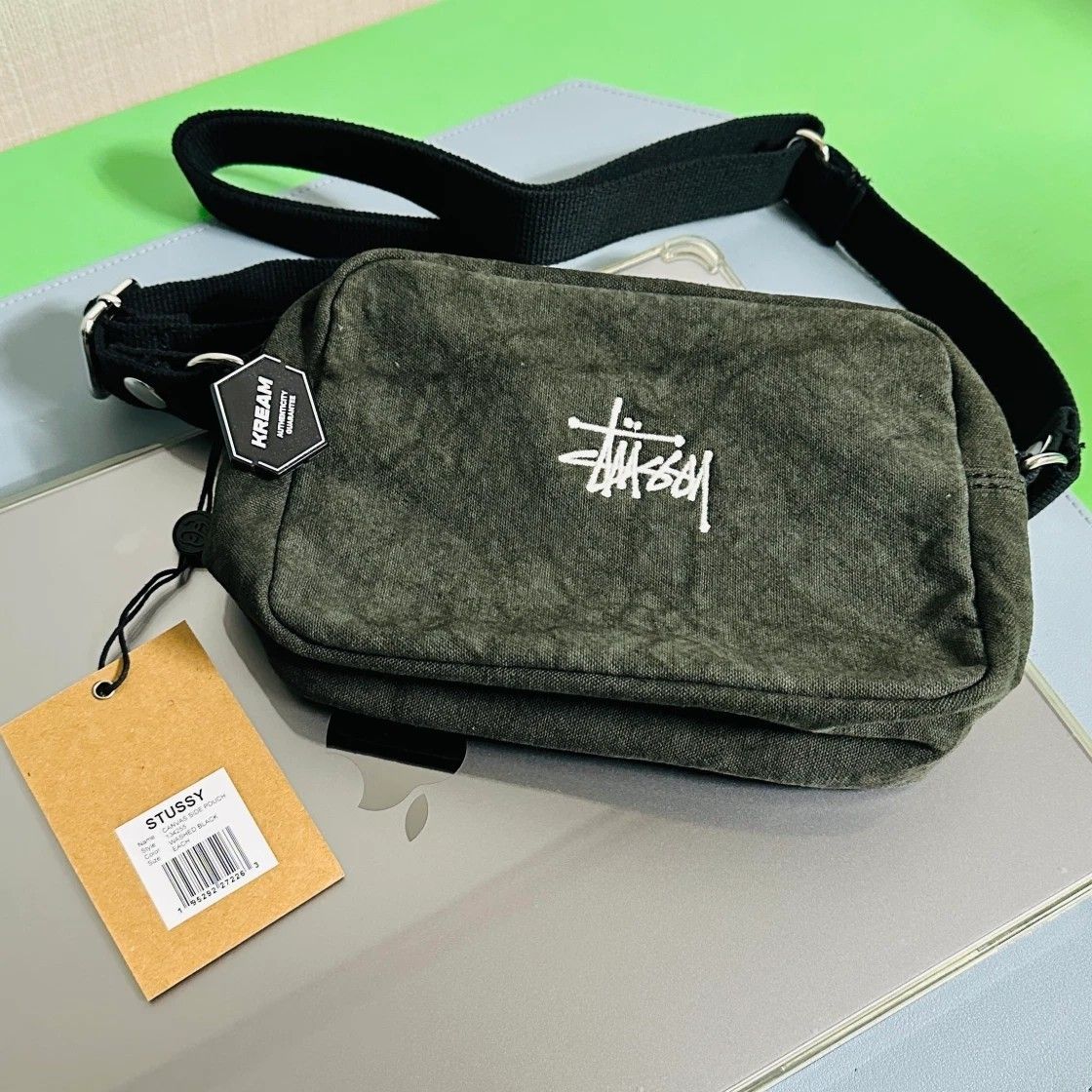 Stussy] Canvas Side Pouch Washed Black (STUSSY/ショルダー