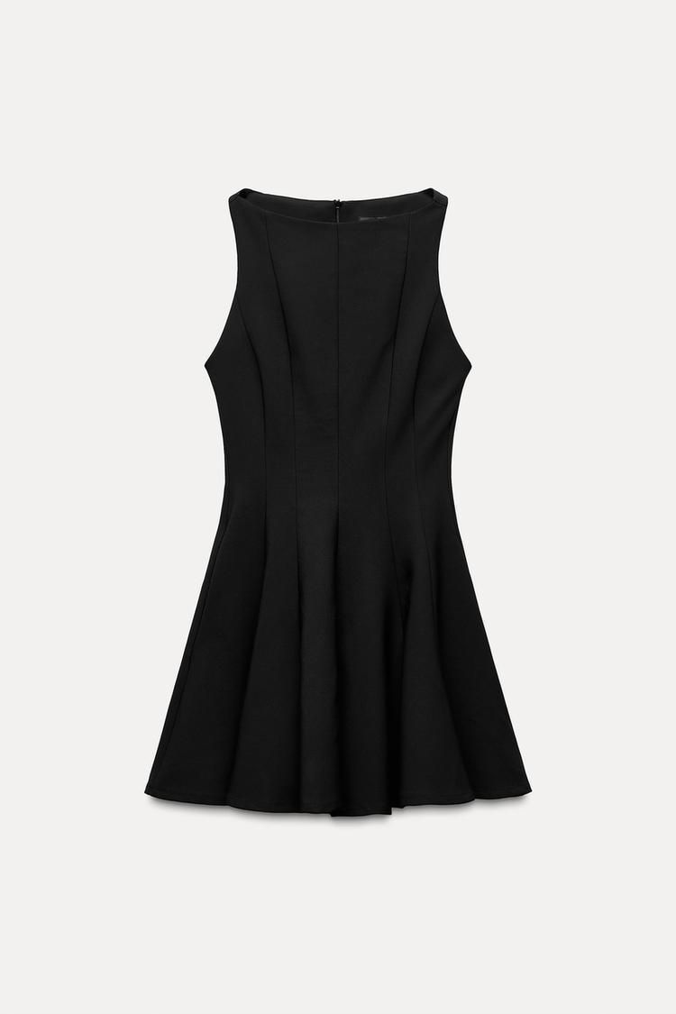 フレアショート丈ワンピース - ブラック | ZARA Japan / 日本