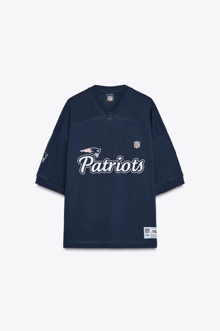 ZARA】NFLペイトリオッツTシャツ ネイビーブルー 0264/307/401
