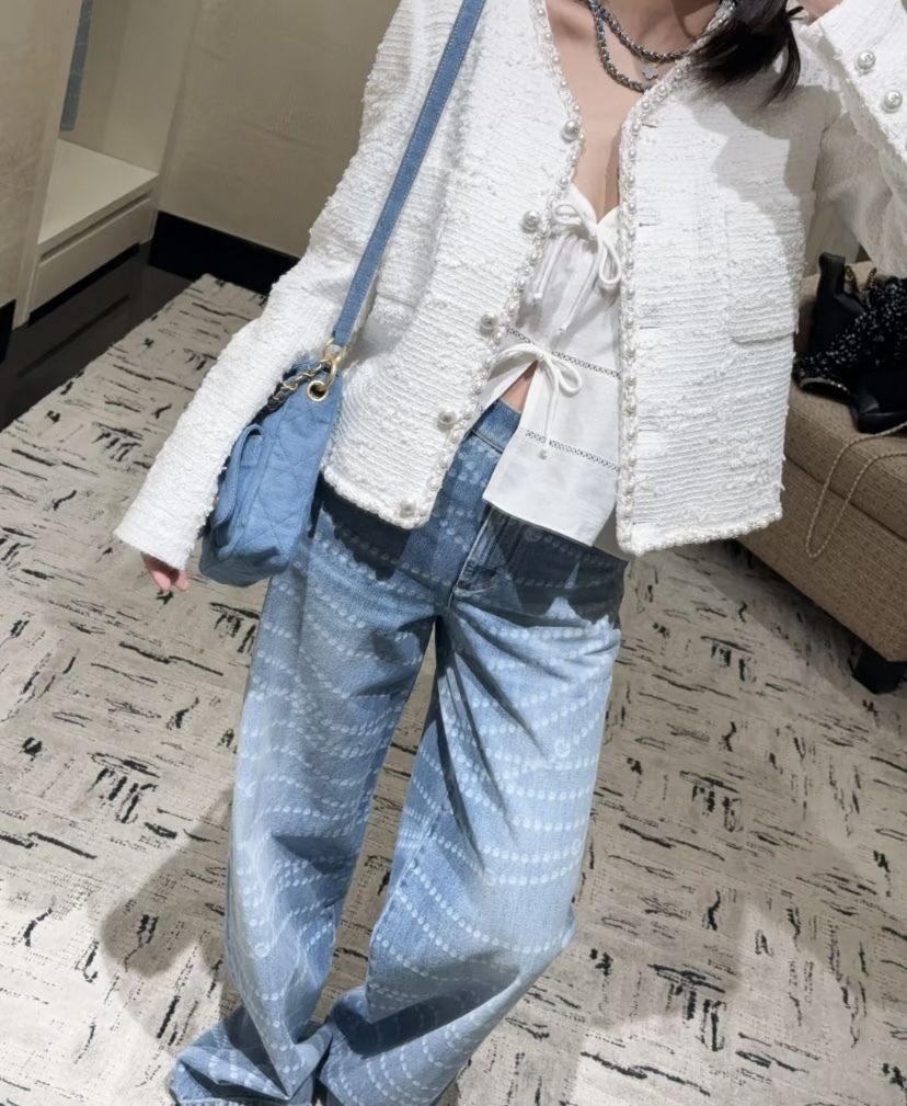 大人気】CHANEL シャネル ワイドデニムパンツ ジーンズ (CHANEL