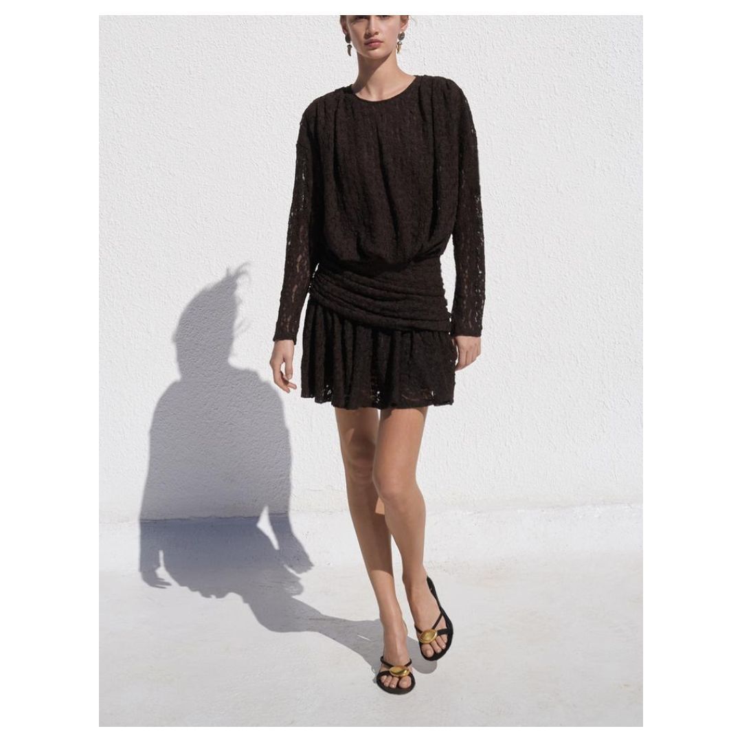 ZARA ショート丈レースワンピース 4813/316 ZARA｜ショートレースドレス (ZARA/ワンピース) 4813/316/717