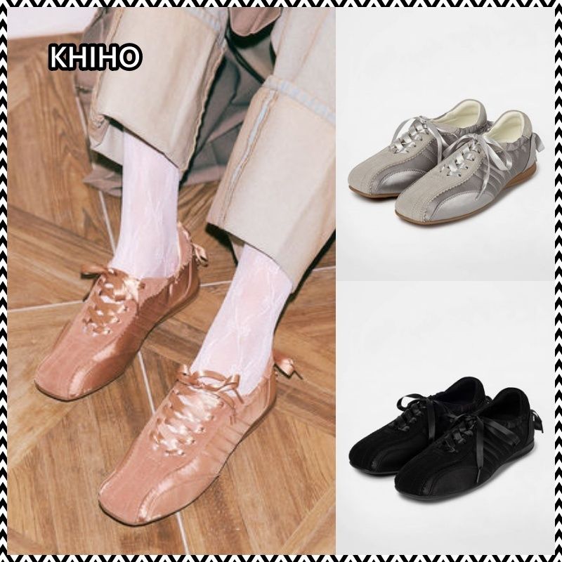 KHIHO ♥ PLIE BACK RIBBON SNEAKERS /追跡付 KHIHO》 PLIE BACK RIBBON SNEAKERS (KHIHO/スニーカー
