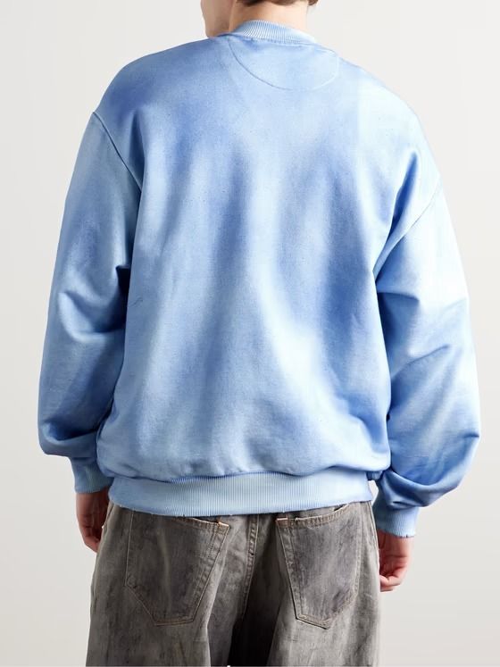 ACNE] ZIP SWEATER LOGO ジップセーター ロゴ ダスティブルー
