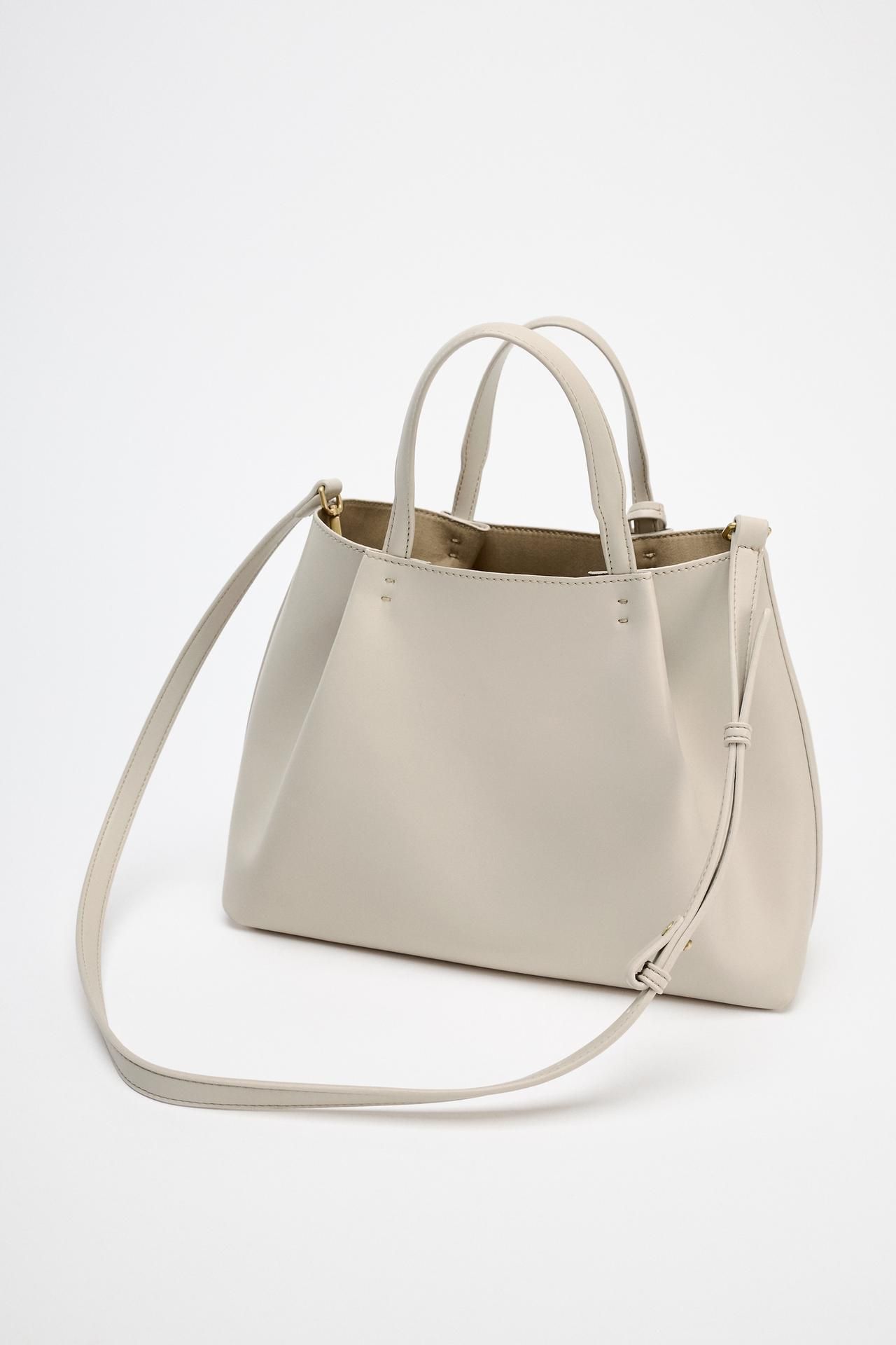 ★ZARAザラシティートートショルダーバッグ 美品】ZARA ミディシティバッグ ショルダーバッグ ハンドバッグ