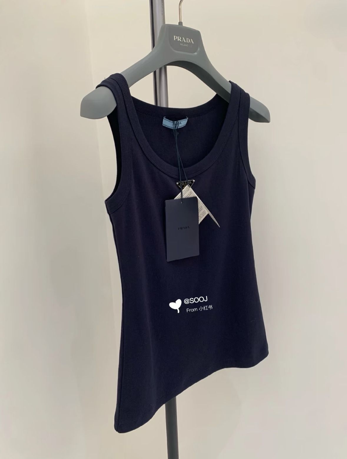 PRADA＊Ribbed knit jersey tank top タンクトップ＊送料込