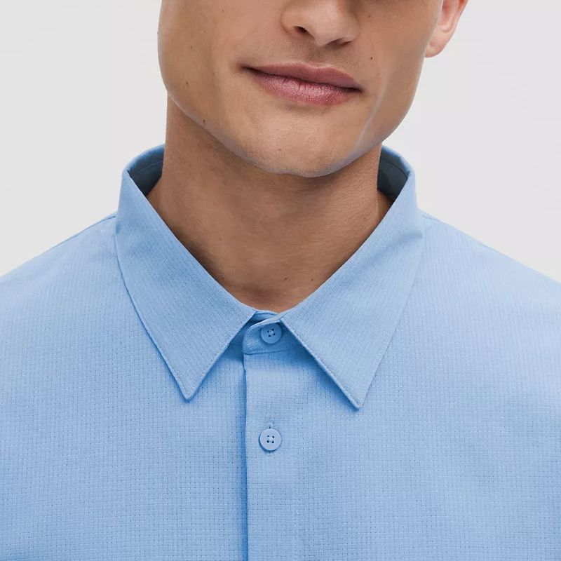 lululemon Men's☆ 速乾メッシュ・半袖ボタンアップシャツ lululemon Men's☆ 速乾メッシュ・半袖ボタンアップシャツ