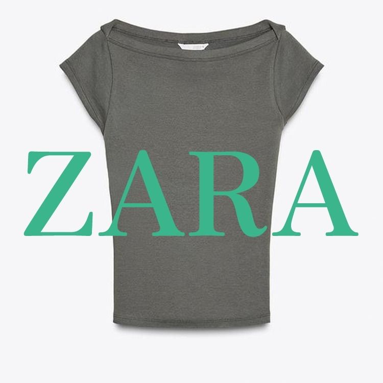 インポート・海外人気ブランド ダークグレー ZARA】ボートネックトップス | (ZARA 4424/302/818 トップス
