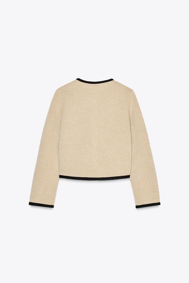 ZARA】パイピング付きショートジャケット | 8372/048/450 (ZARA
