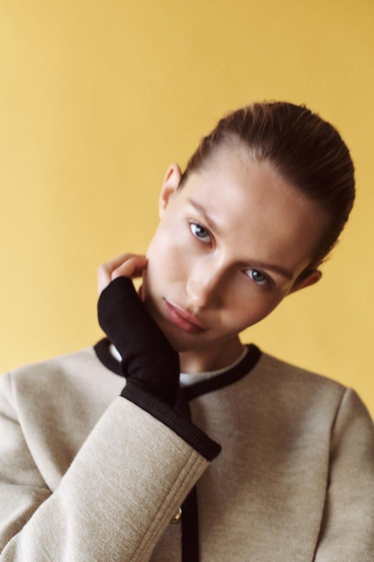 ZARA】パイピング付きショートジャケット | 8372/048/450 (ZARA