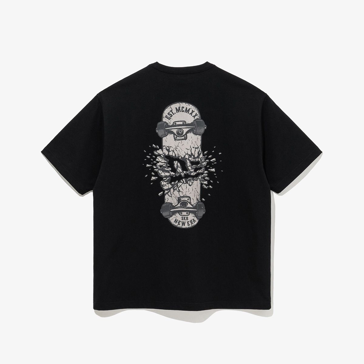 半袖Tシャツ★ニューエラ★BROKEN スケートボード BLACK NEW ERA ニューエラ 韓国企画 半袖Tシャツ スケートボード