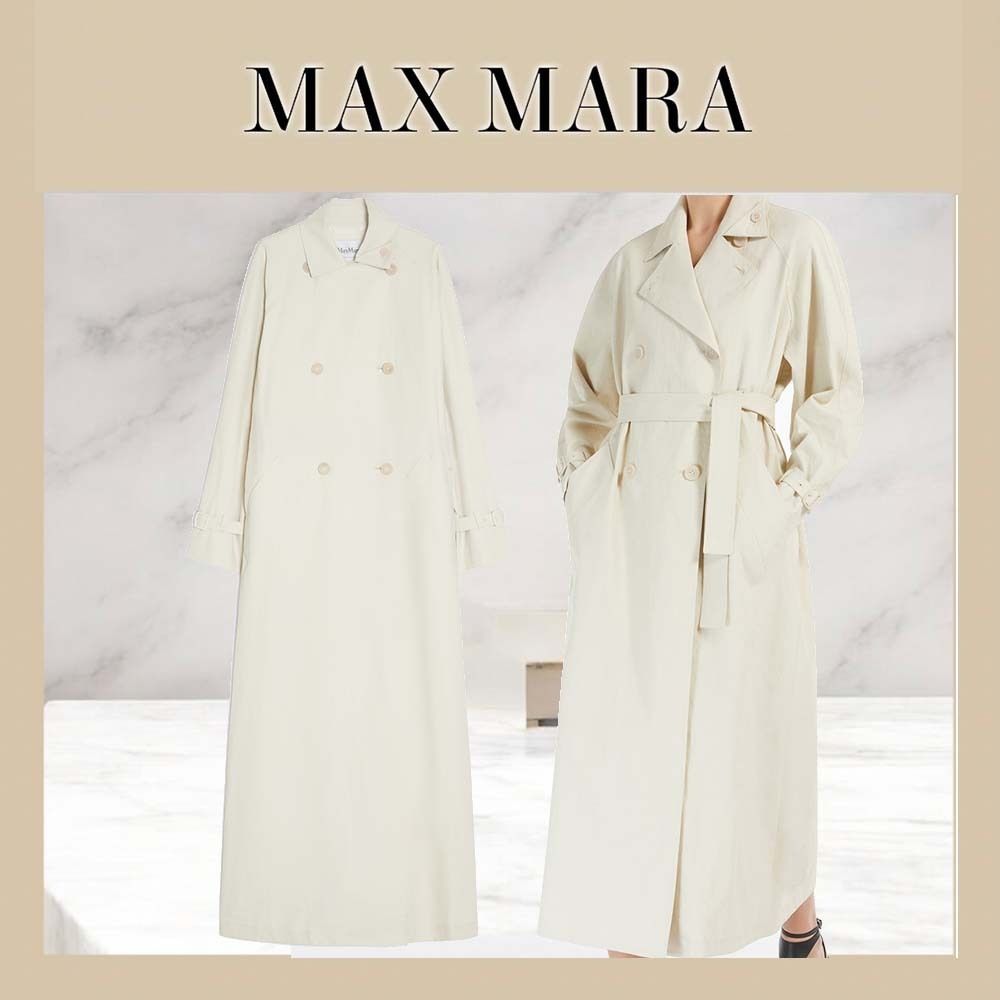 Max Mara ロンコ ピュア リネン マキシ トレンチ コート RONCO Max Mara RONCO [ロンコ] ピュア リネン マキシ トレンチコート