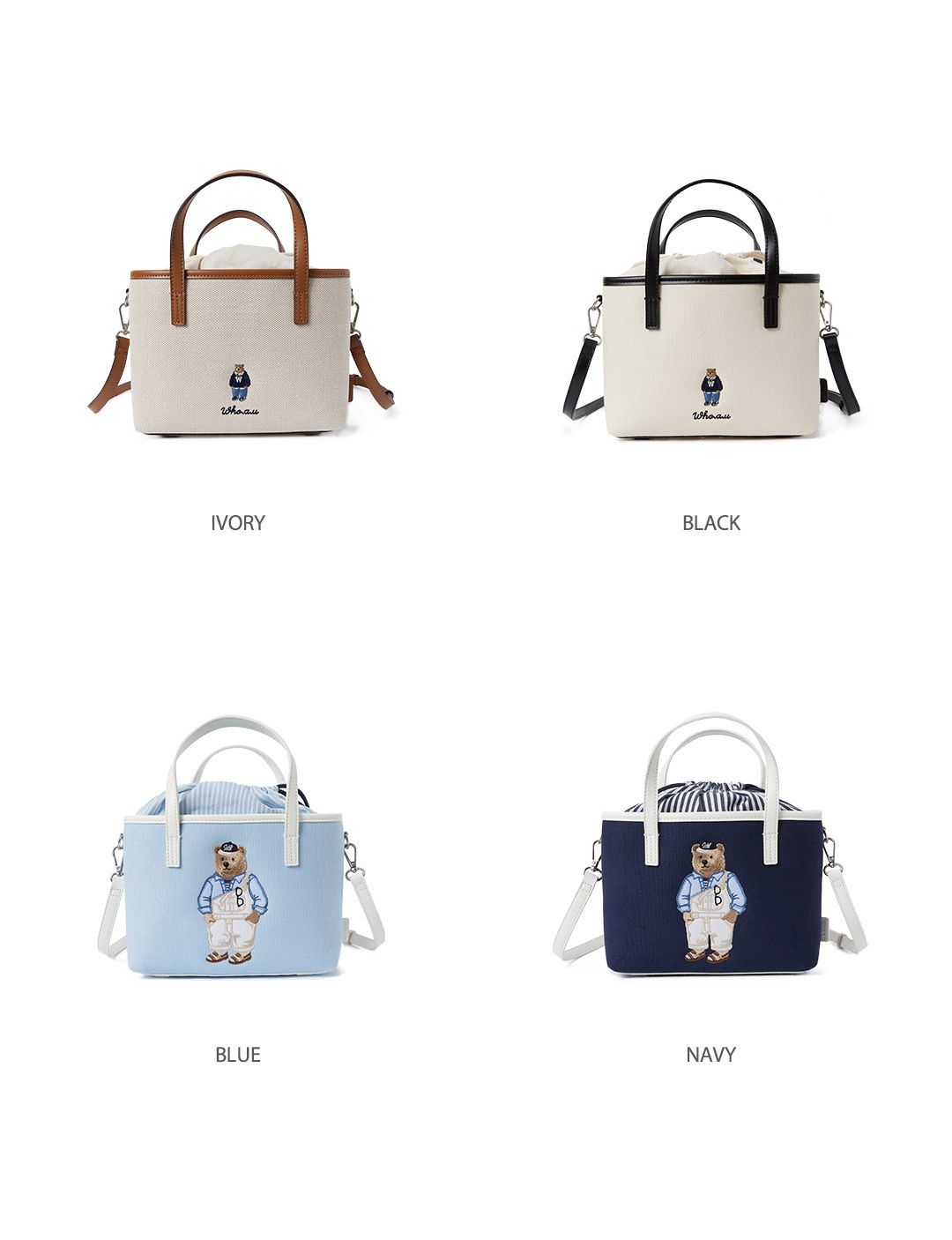 韓国WHO.A.U フーアーユー】Steve Canvas Tote Bag (WHO.A.U