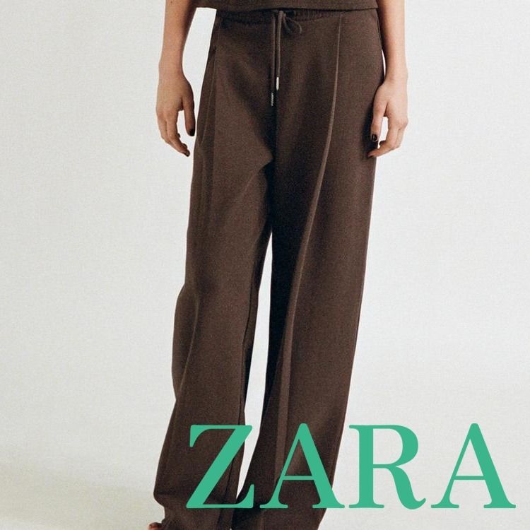【送料無料/新品】 ZARA】インターロックパンツ ダークブラウン | 8417/301/716 パンツ