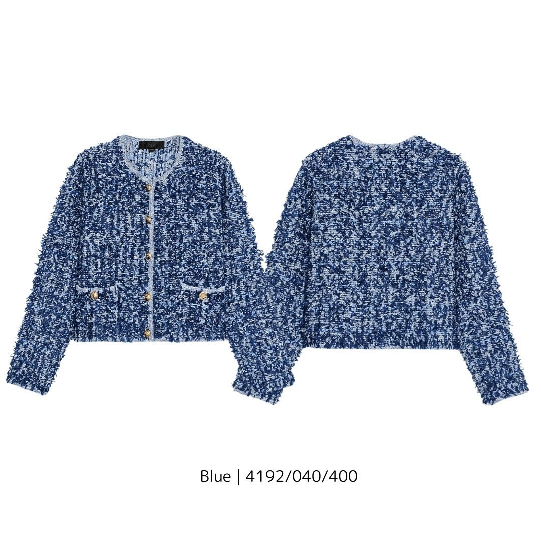 ZARA】インターシャニットジャケット 4192/040/400 (ZARA