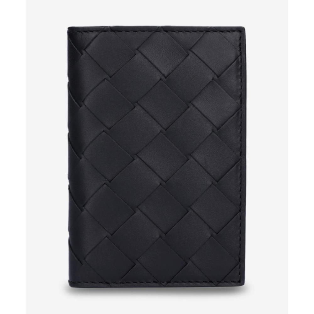BOTTEGA VENETA Intrecciato Flip Card Holder Black 749417VCPQ