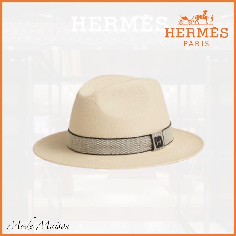 エルメス アリゾナ 麦わら帽子 パナマハット ストローハット HERMES