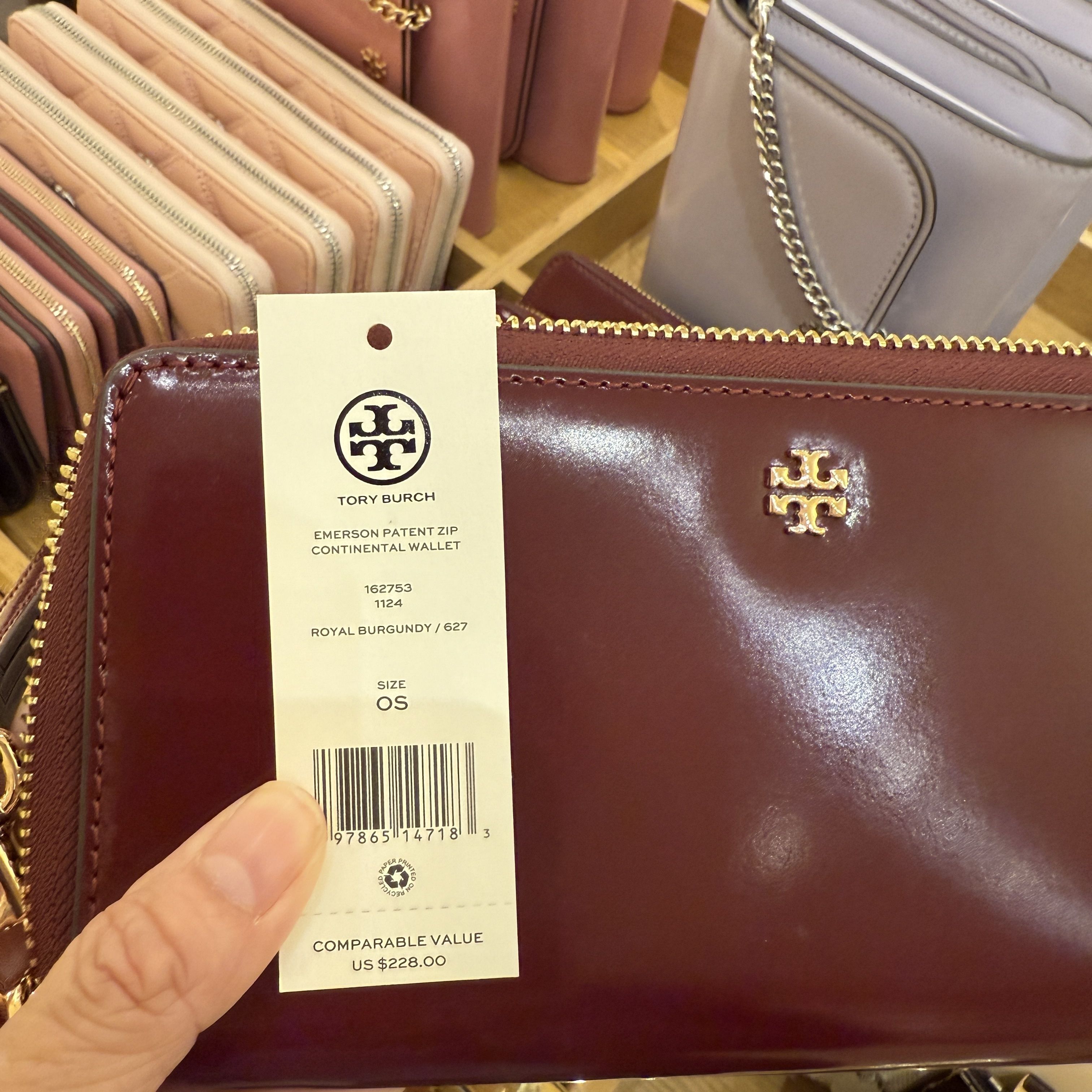 激安☆TORY BURCH EMERSON リスレット付 長財布 162753 (Tory