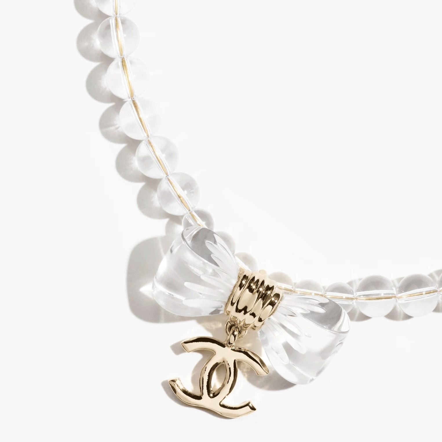 *リボンが可愛い*【CHANEL】シャネル チョーカー クリアリボン 25S CCロゴが引き立つ♡CHANEL クリアリボンチョーカー (CHANEL