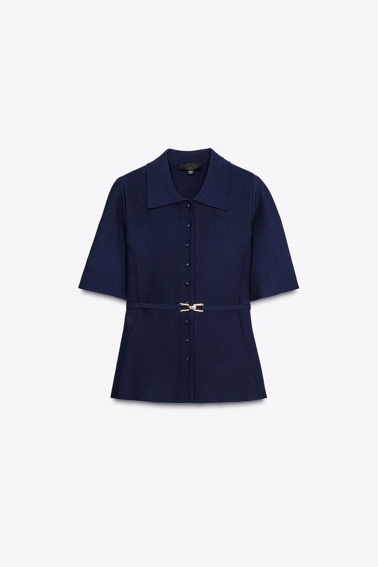 【ZARA】無地ニットベルト付きジャケット 9598/054/430 ZARA】無地ニットベルト付きジャケット 9598/054/430 (ZARA