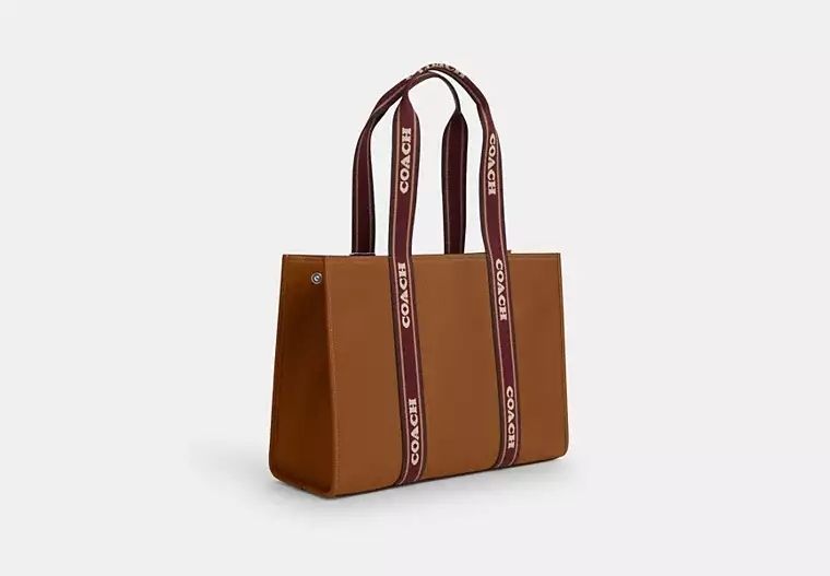 COACH】キャンバス ラージ スミス トート バッグ A4サイズ可
