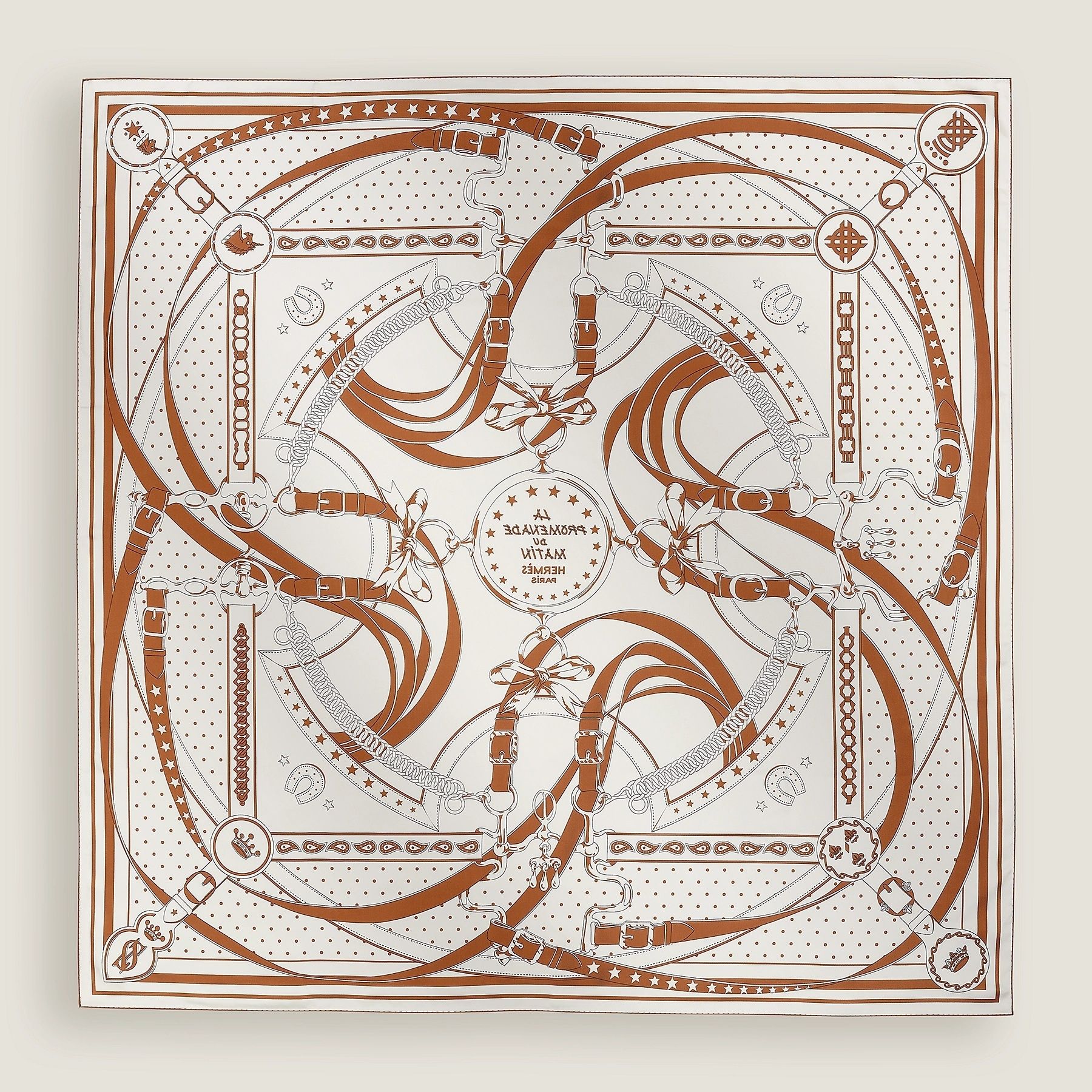 ★人気★【HERMES】カシシル 140 La Promenade du Matin Bandana ☆人気☆【HERMES】カシシル 140 La Promenade du Matin Bandana