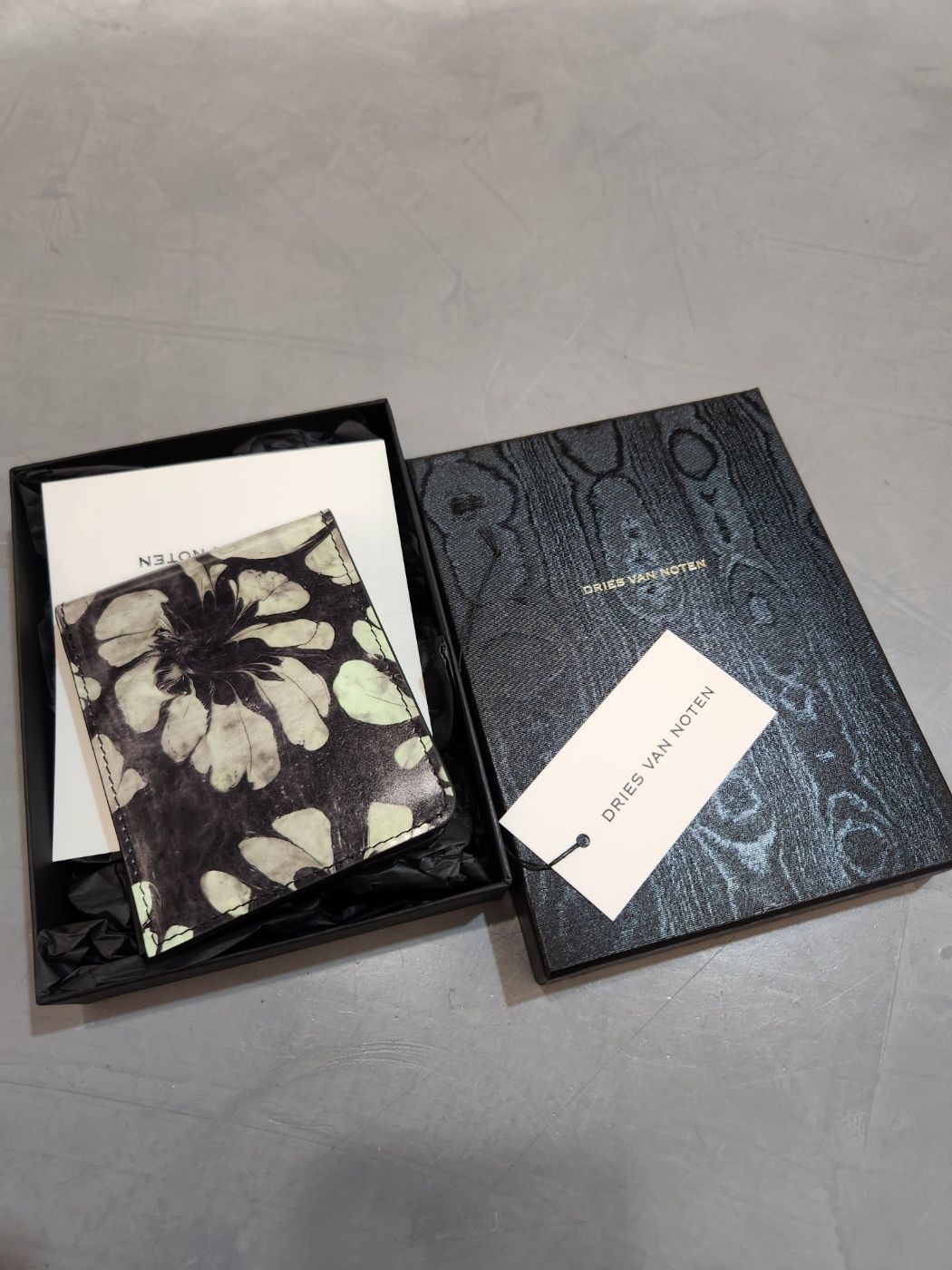 DRIES VAN NOTEN | SUMINAGASHI FLOWER BIFOLD WALLET GREEN財布