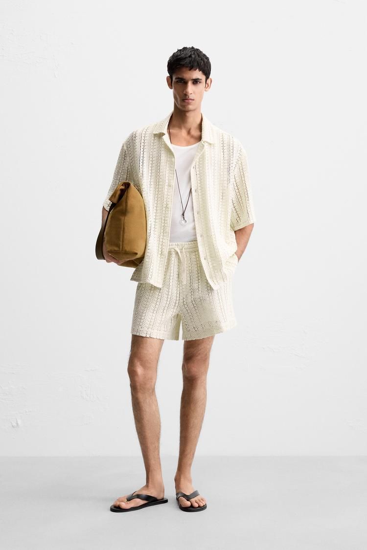【ZARA】クロシェテクスチャーシャツ 3772/410/251 ZARA】クロシェテクスチャーシャツ 3772/410/251 (ZARA/シャツ
