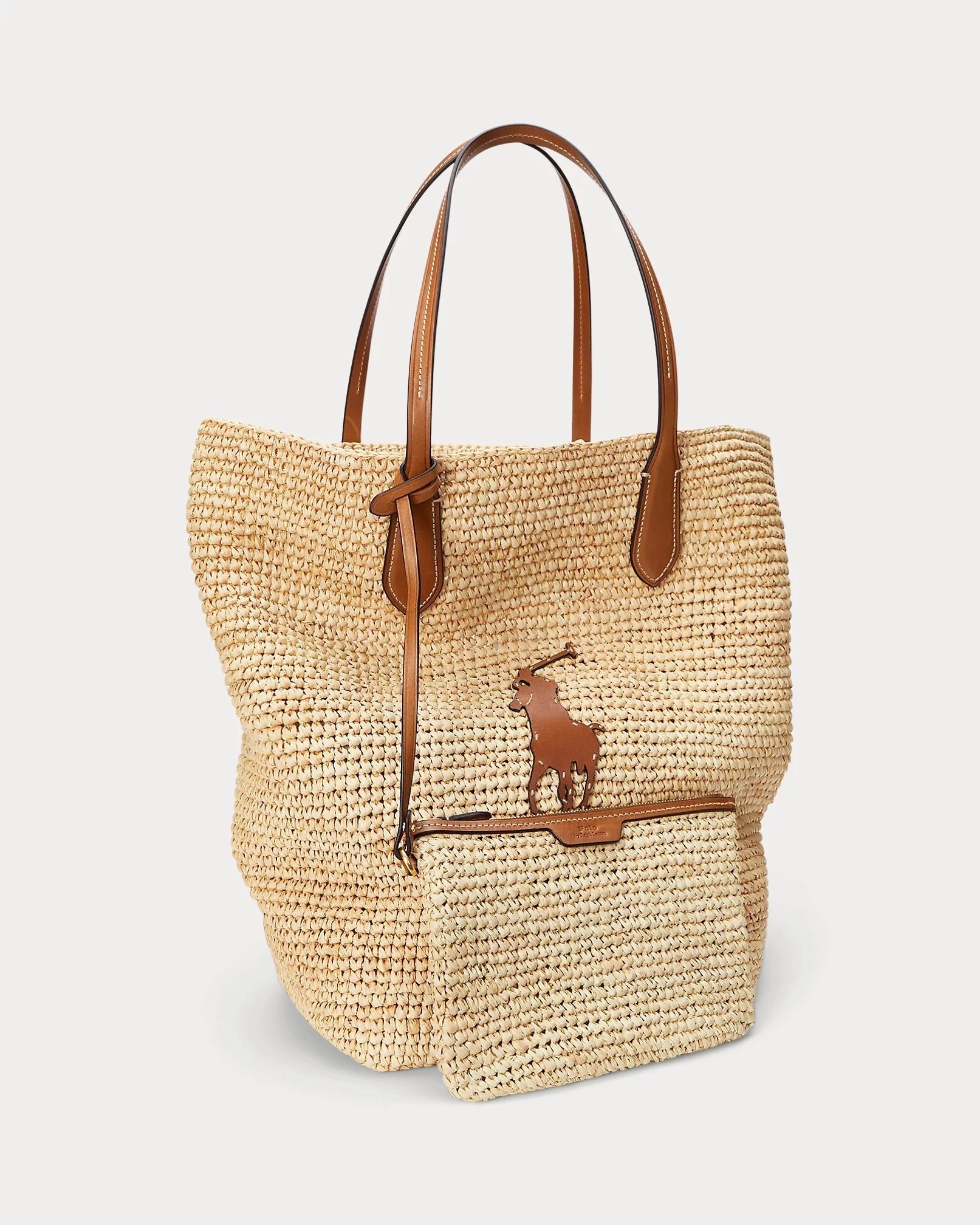 POLO RALPH LAUREN かごバッグ ラフィアラージトート Big Pony Big Pony ラフィア ラージ トート | ラルフ ローレン公式