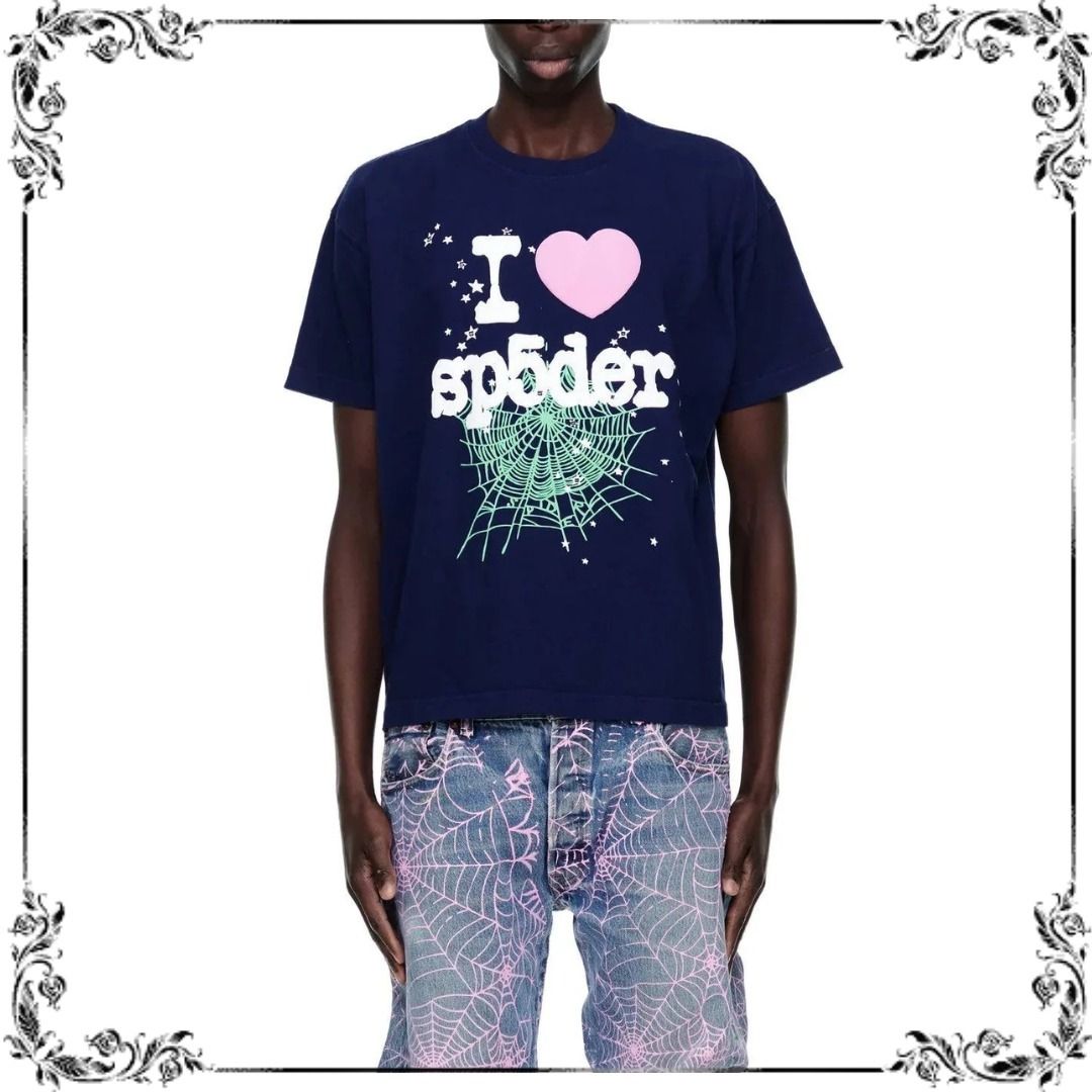 Sp5der Tシャツ Souvenir Tee ネイビー スパイダー ○関送無料