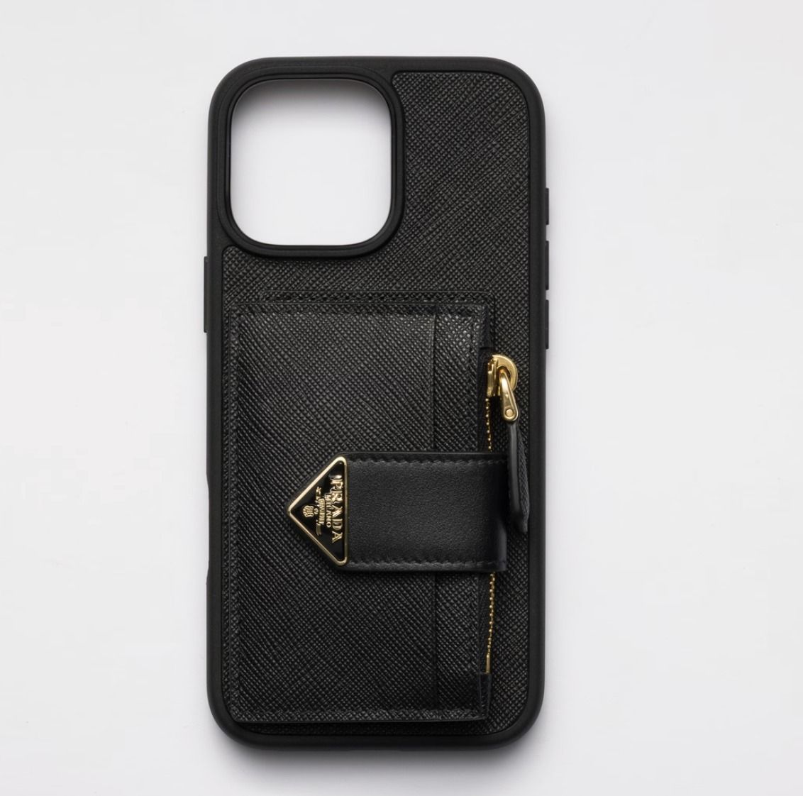 ブルー サフィアーノレザー iPhone 16 Pro Max用ケース | PRADA