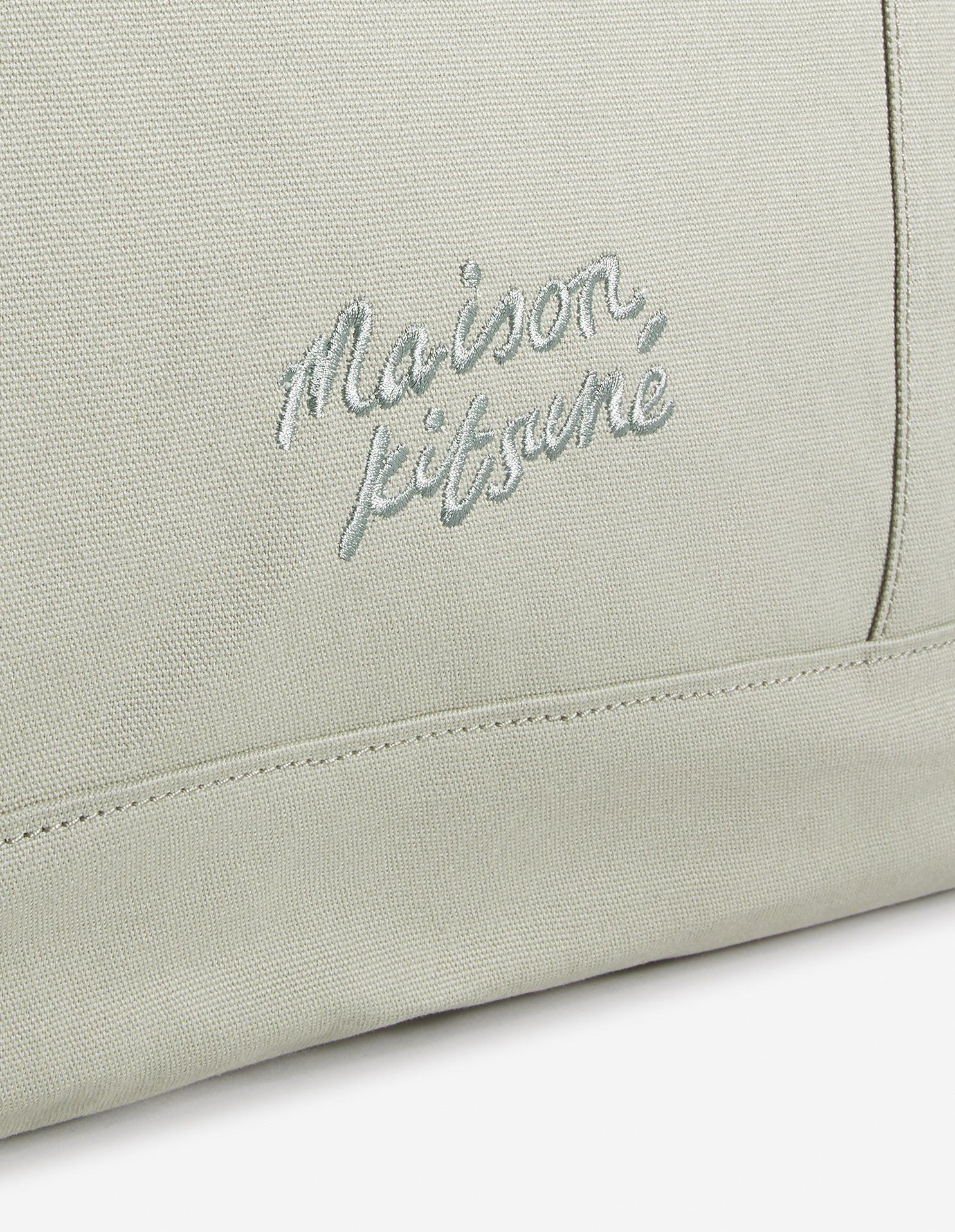 ★MAISON KITSUNE★ フォックス ヘッド XL トート グリーン系 ☆MAISON KITSUNE☆ フォックス ヘッド XL トート グリーン系