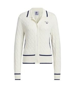 ADIDAS】Originals SS25 Lovely knit cardigan white☆追跡可
