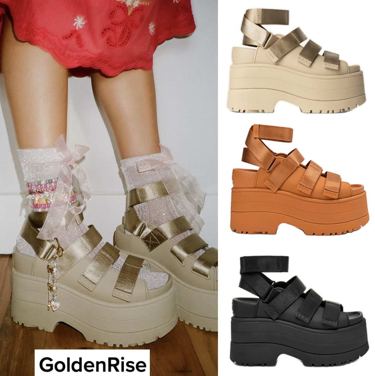 UGG アグ レディース ゴールデンライズ GoldenRise 厚底サンダル