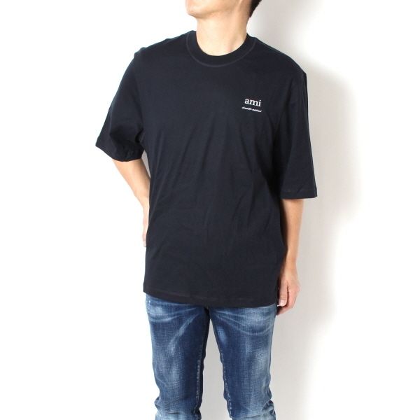 アミ AMI メンズ ロゴプリント Tシャツ (AMI PARIS/Tシャツ