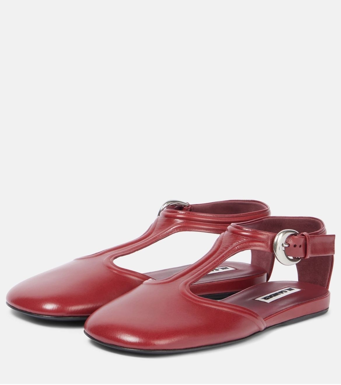 Jil Sander レザーメリージェーンフラットシューズ JIL SANDER レザー メリージェーンパンプス | NET-A-PORTER