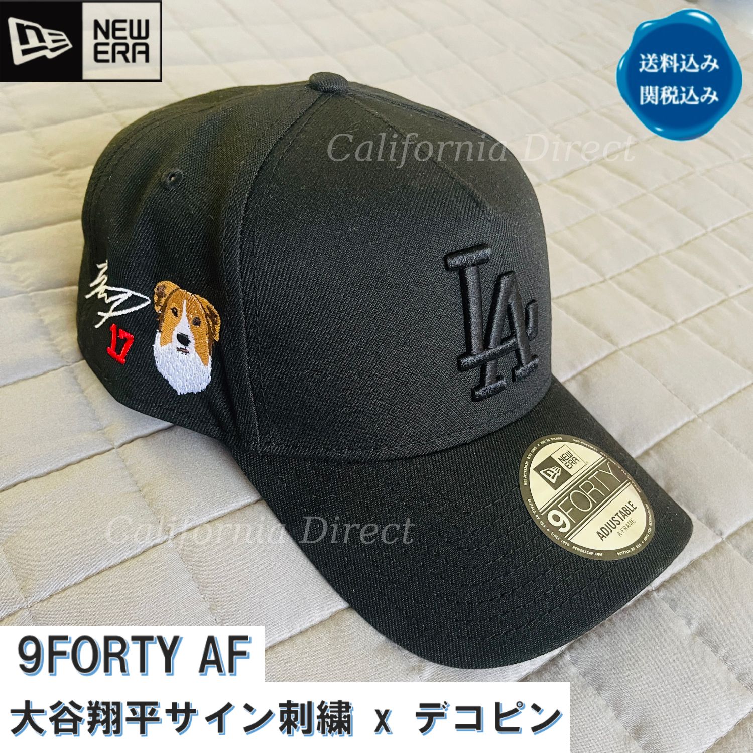 入荷中 限定◇大谷翔平サイン刺繍 x 公式キャップ ドジャース デコピン ウェア