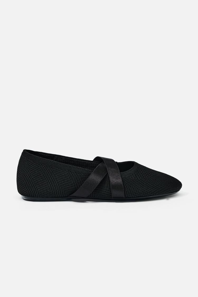 ZARA】クロスストラップ バレリーナシューズ 3585/510/800 (ZARA