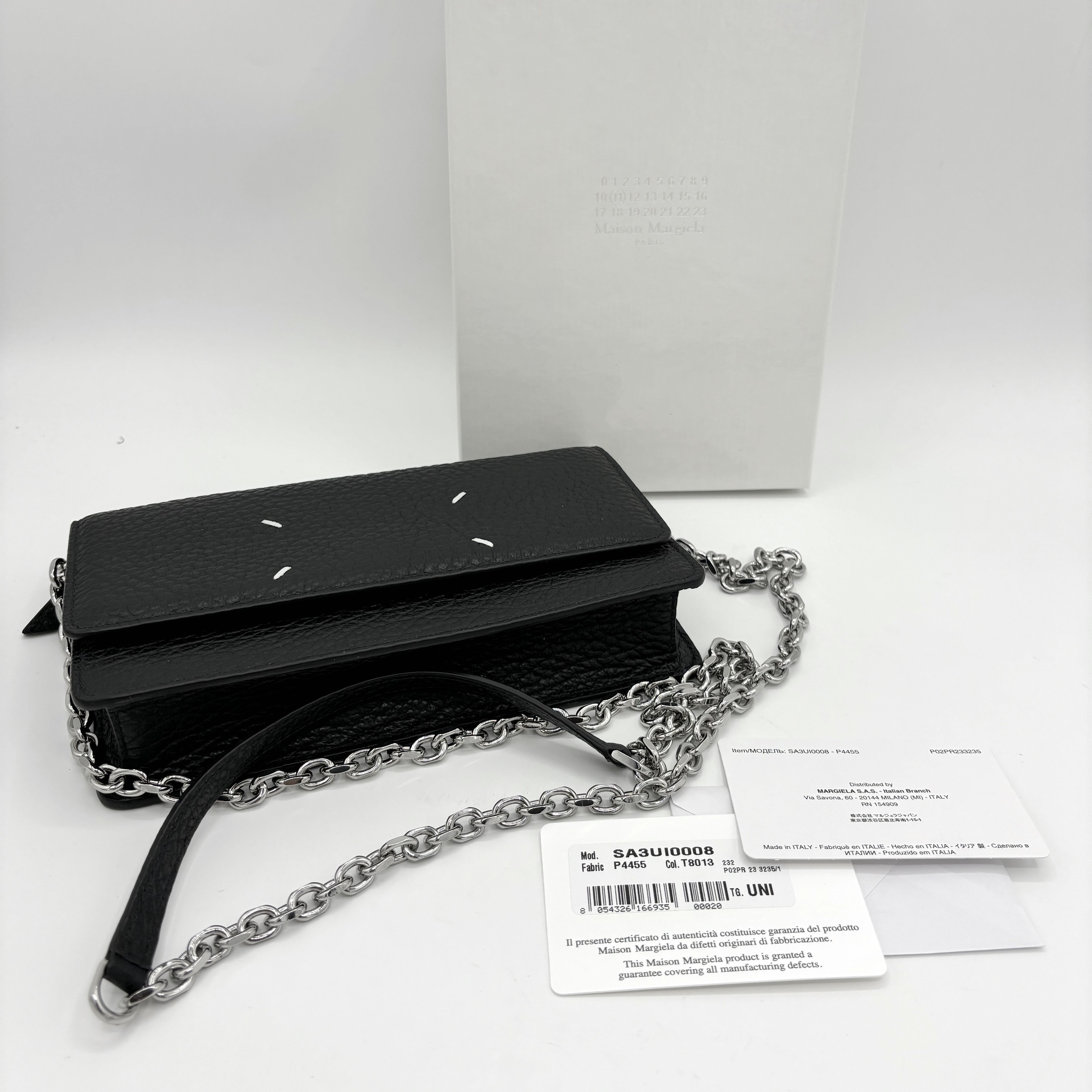 【Maison margiela】23SS ステッチチェーンショルダーバッグ MAISON MARGIELA 4ステッチ レザーチェーンショルダーバッグ