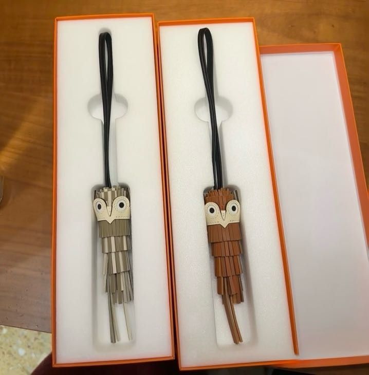 【幸運☆-】HERMES バッグチャーム フクロウ 幸運のシンボル♡】HERMES☆フクロウバックチャーム (HERMES